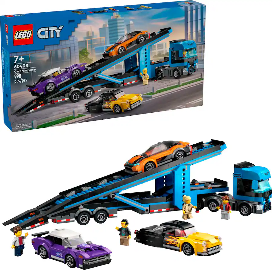 LEGO City Car Transporter Truck with Sports Cars Kids Gift Idea