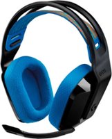 Logitech - G535 Lightspeed Wireless Gaming Headset for PS5, PS4, PC - Black-Blue - Front_Zoom