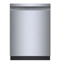 Bosch - 300 Series 24" Front Control Smart Built-In Stainless Steel Tub Dishwasher with PrecisionWash, 48 dBA - Stainless Steel - Front_Zoom