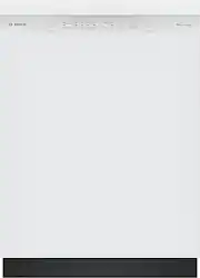 Bosch - 100 Series 24" Front Control Smart Built-In Stainless Steel Tub Dishwasher with PrecisionWash, 48 dBA - White - Front_Zoom