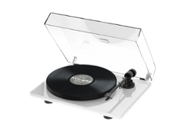 Pro-Ject - E1 Record Player with Phono Preamp - Gloss White - Front_Zoom