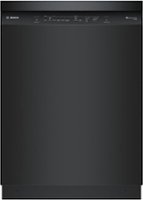 Bosch - 300 Series 24" Front Control Smart Built-In Stainless Steel Tub Dishwasher with PrecisionWash, 48 dBA - Black - Front_Zoom
