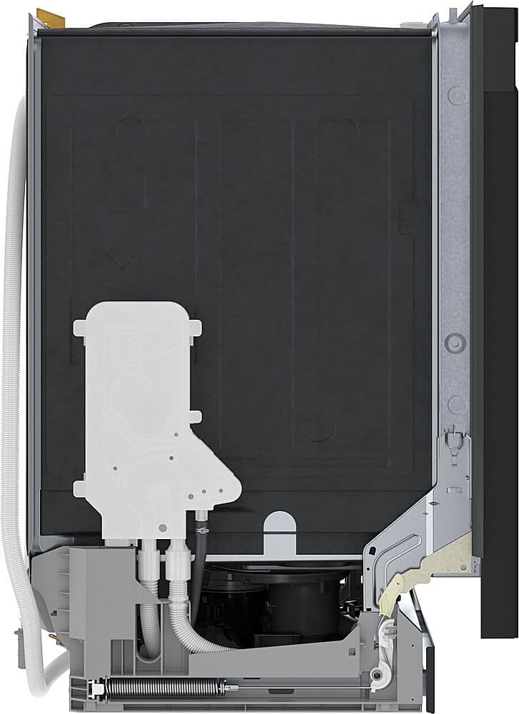 Alt View 1. Bosch - 100 Series 24" Front Control Smart Built-In Stainless Steel Tub Dishwasher with PrecisionWash, 48 dBA - Black.