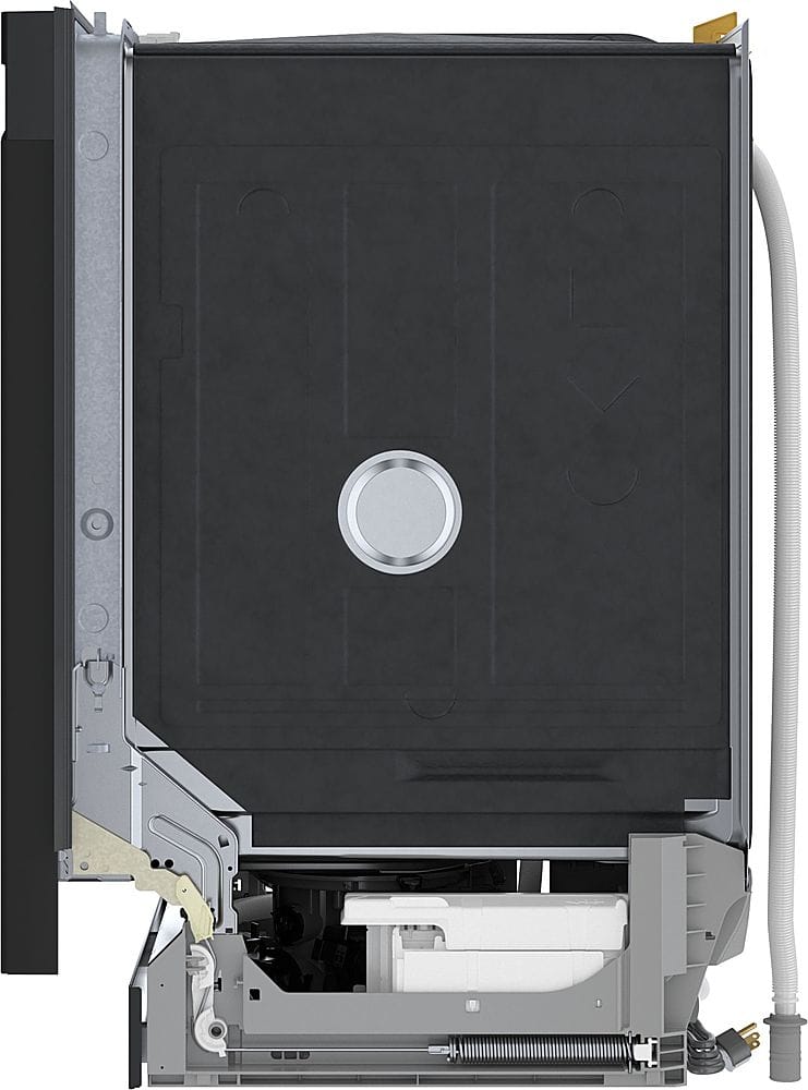 Left. Bosch - 100 Series 24" Front Control Smart Built-In Stainless Steel Tub Dishwasher with PrecisionWash, 48 dBA - Black.