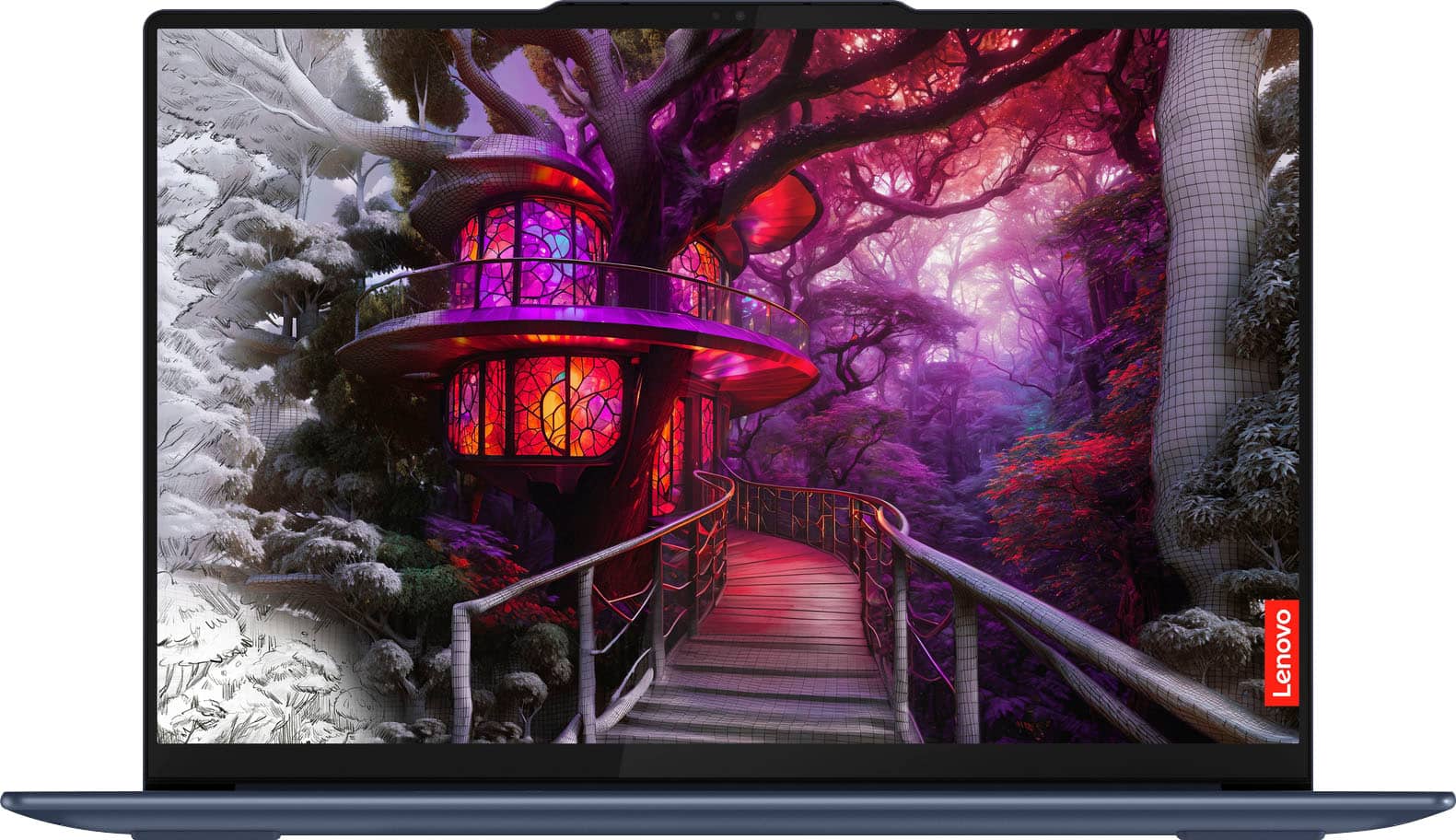 Alt View 17. Lenovo - Yoga Slim 7x - Copilot+ PC - 14.5" 3K OLED Touch-Screen Laptop - Snapdragon X Elite - 16GB Memory - 512GB SSD - Cosmic Blue.