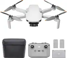 Front. DJI - Mini 4K Fly More Combo Drone with Remote Control - Gray.