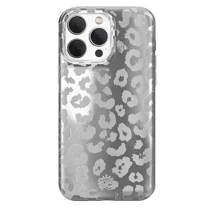 Front. Velvet Caviar - MagSafe iPhone 15 Pro Case - Chrome Leopard.