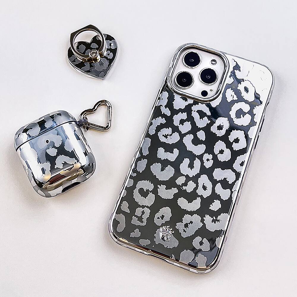 Alt View 14. Velvet Caviar - MagSafe iPhone 15 Pro Case - Chrome Leopard.
