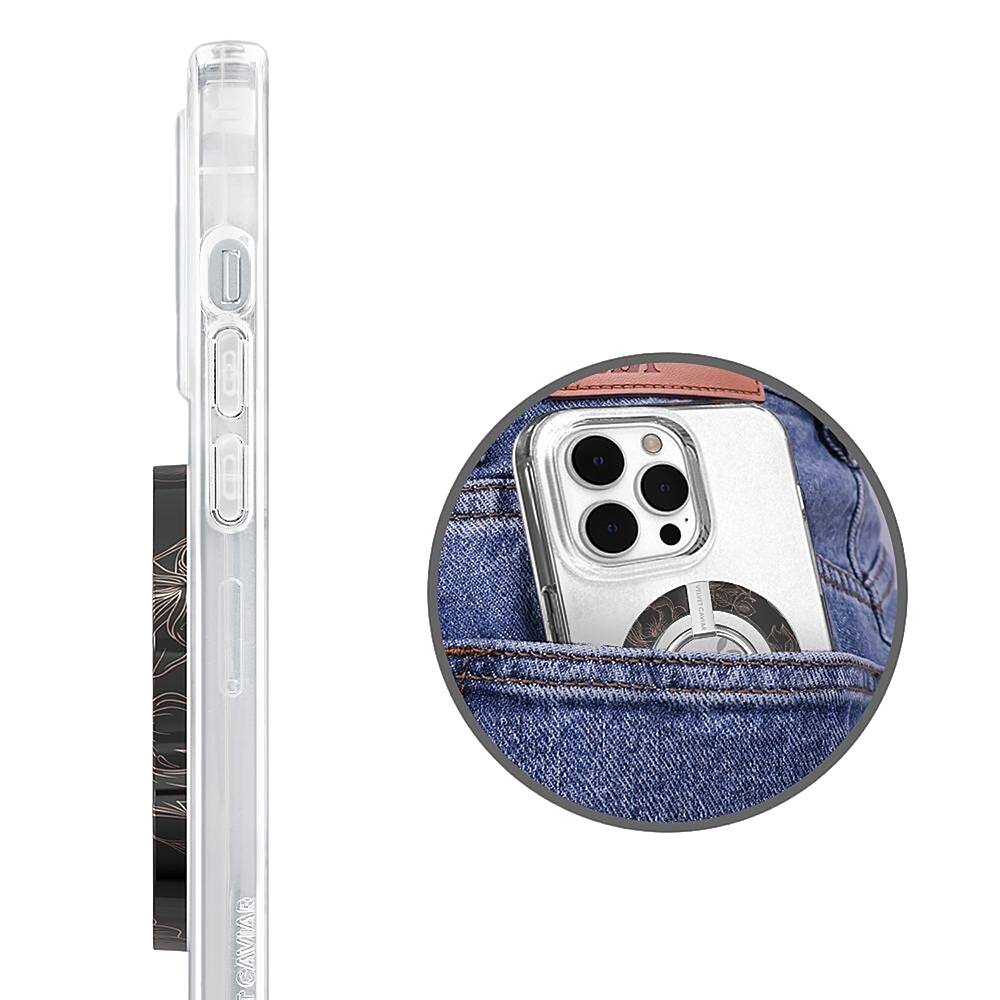 Alt View 11. Velvet Caviar - MagSafe Grip Ring for Most Cell Phones - Floral Rose Gold.