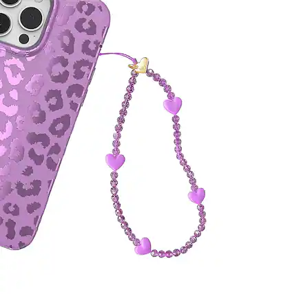 Angle. Velvet Caviar - Phone Charm - Purple Heart.
