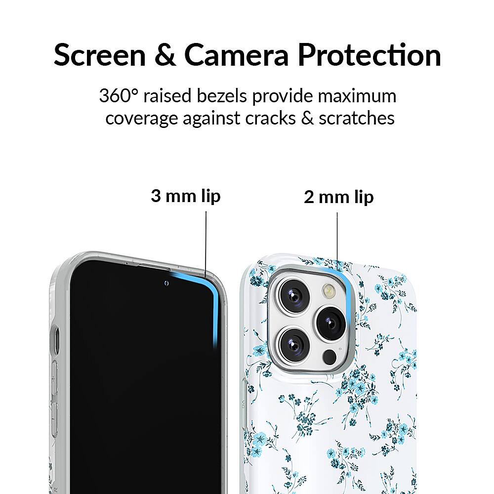Screen & Camera Protection: 360 raised bezels provide maximum coverage against cracks & scratches. 3mm lip, 2mm lip.