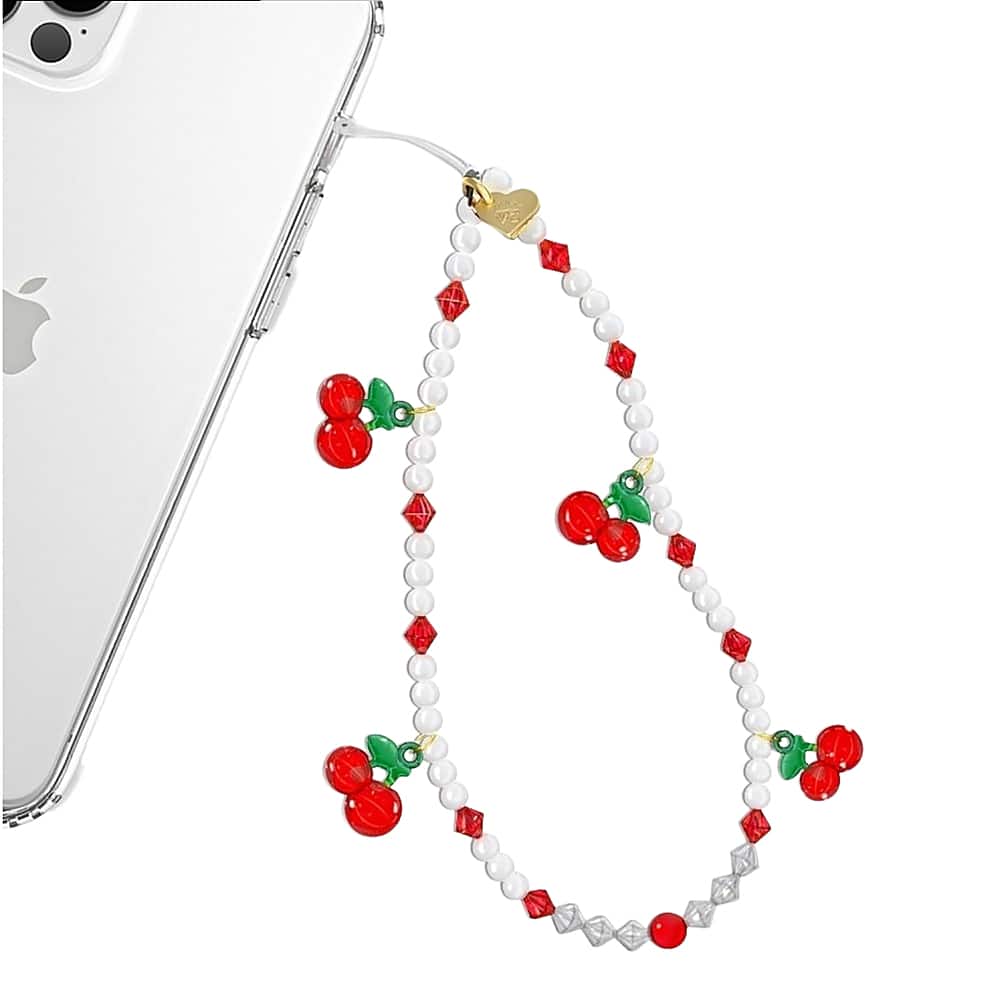 Angle. Velvet Caviar - Phone Charm - Cheri Cherry.