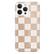 Front. Velvet Caviar - Checkered MagSafe iPhone 15 Pro Max Case - Nude.