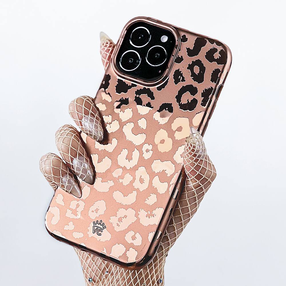 Alt View 12. Velvet Caviar - MagSafe iPhone 15 Pro Case - Bronze Chrome Leopard.