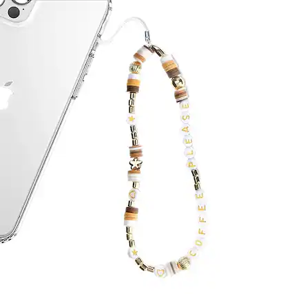 Angle. Velvet Caviar - Phone Charm - Coffee Please.