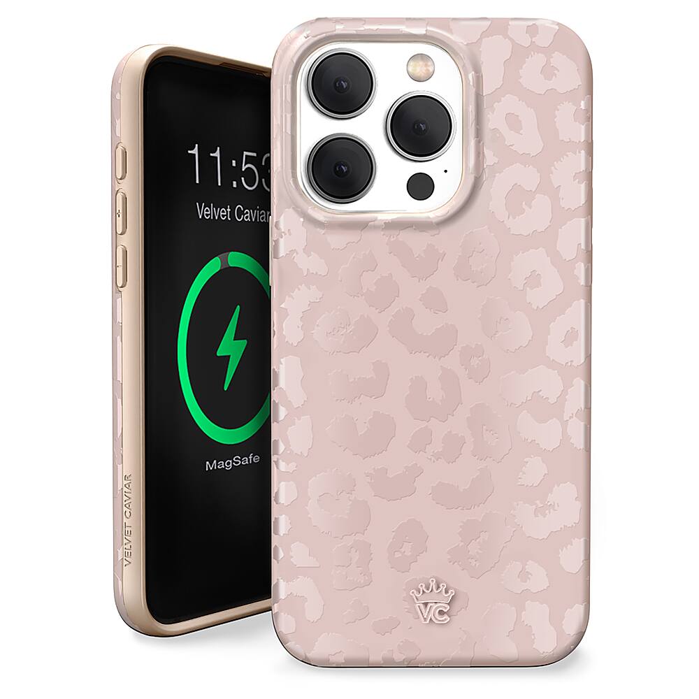 Alt View 12. Velvet Caviar - MagSafe iPhone 15 Pro Max Case - Nude Leopard.