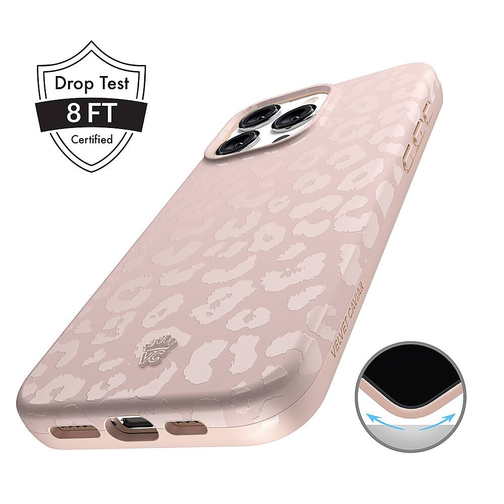 Alt View 3. Velvet Caviar - MagSafe iPhone 15 Pro Max Case - Nude Leopard.