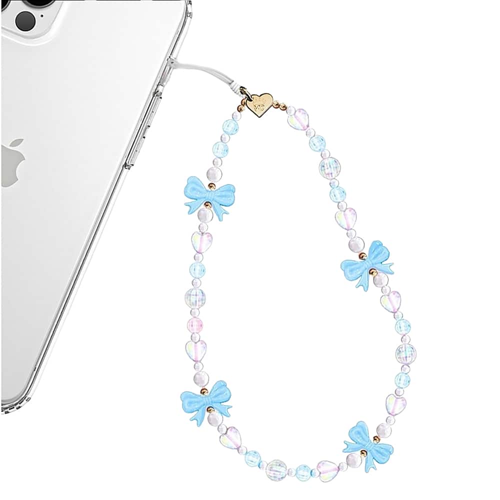 VELVET CAVIAR - Phone Charm - French Blue Bow - Angle_Zoom