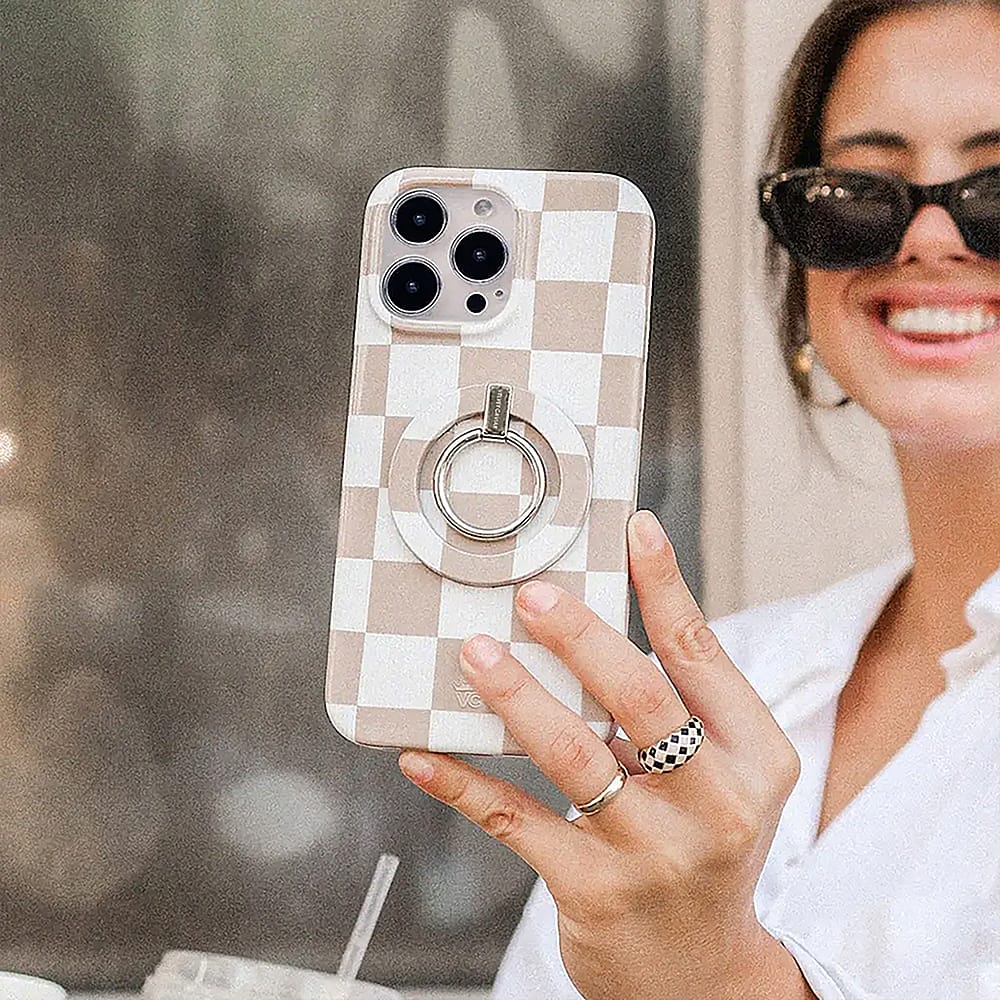 Alt View 15. Velvet Caviar - MagSafe Grip Ring for Most Cell Phones - Nude Vibe.