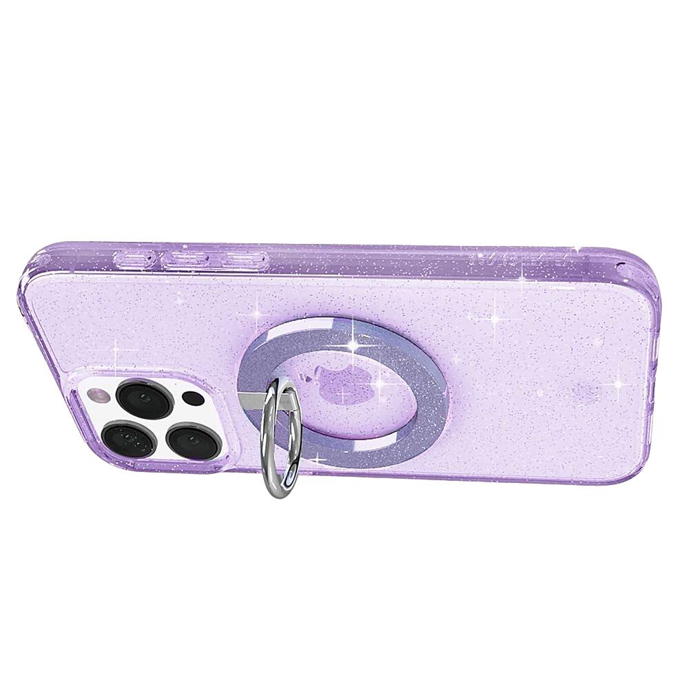Alt View 12. Velvet Caviar - MagSafe Grip Ring for Most Cell Phones - Lilac Stardust.