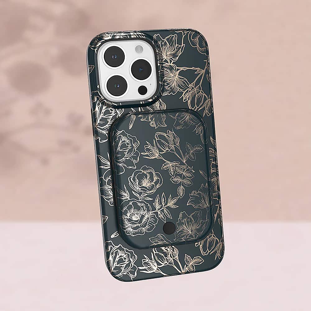 Alt View 12. Velvet Caviar - MagSafe Battery Power Pack - Floral Rose Gold Chrome.