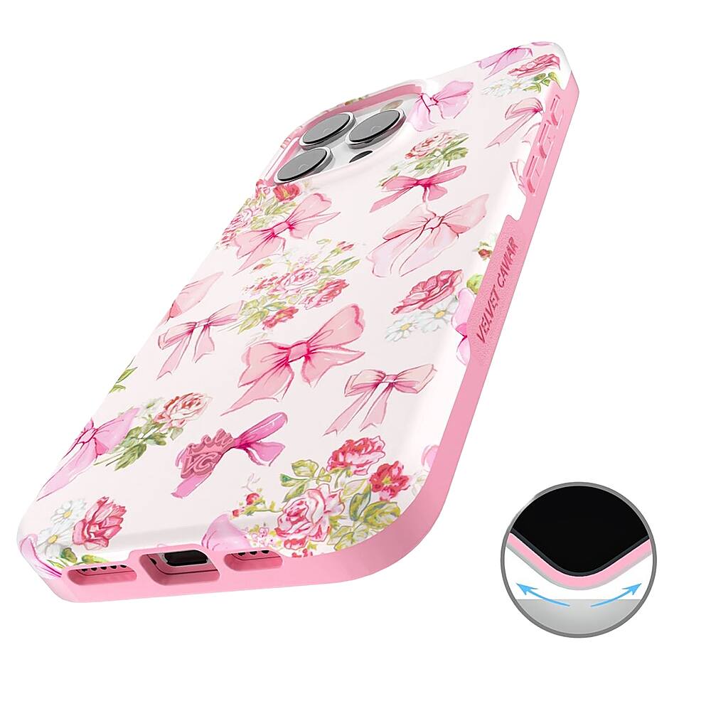 Alt View 1. Velvet Caviar - MagSafe iPhone 15 Pro Case - Posie Pink.