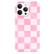 Front. Velvet Caviar - Checkered MagSafe iPhone 15 Pro Max Case - Pink.