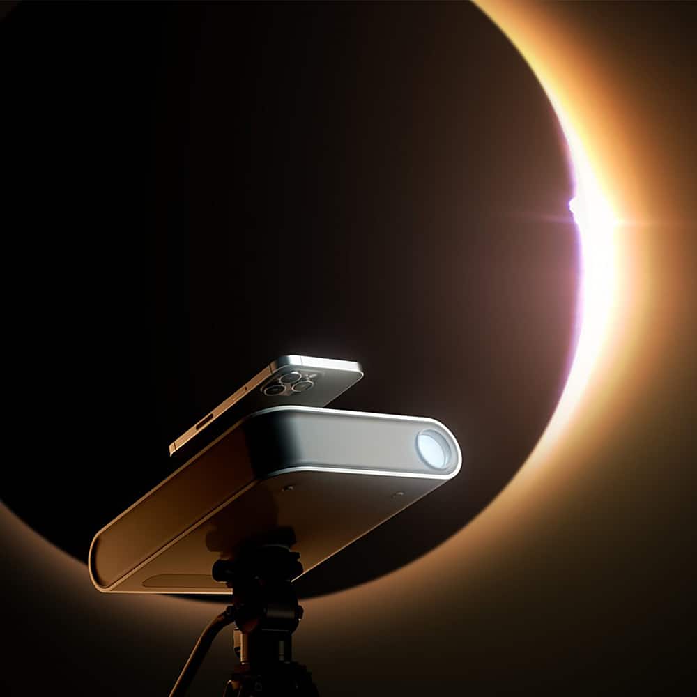 Alt View 15. Vaonis - Vaonis Hestia Smartphone-Based Telescope with Full-Size Tripod and Solar Filter - Black.