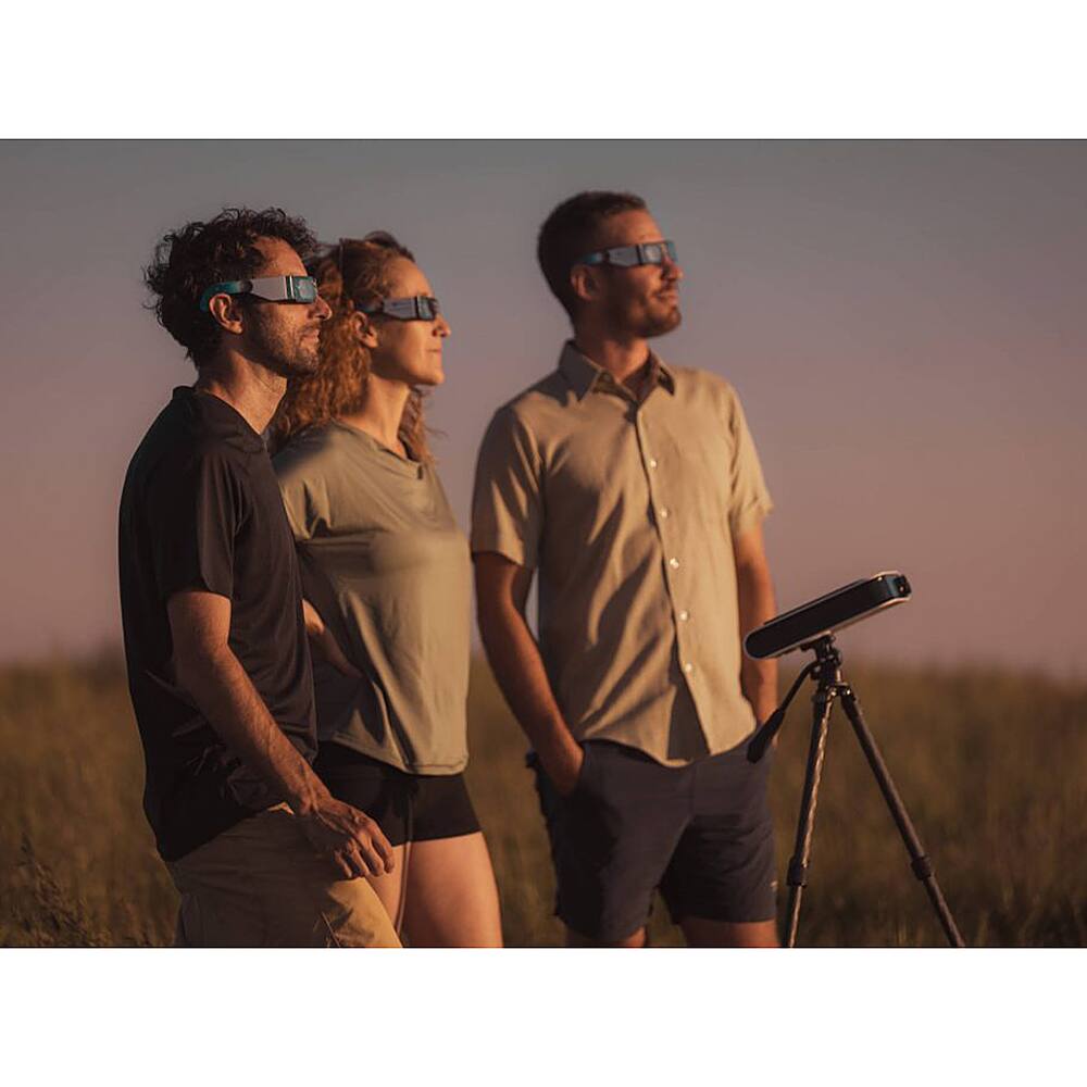 Alt View 17. Vaonis - Vaonis Hestia Smartphone-Based Telescope with Full-Size Tripod and Solar Filter - Black.