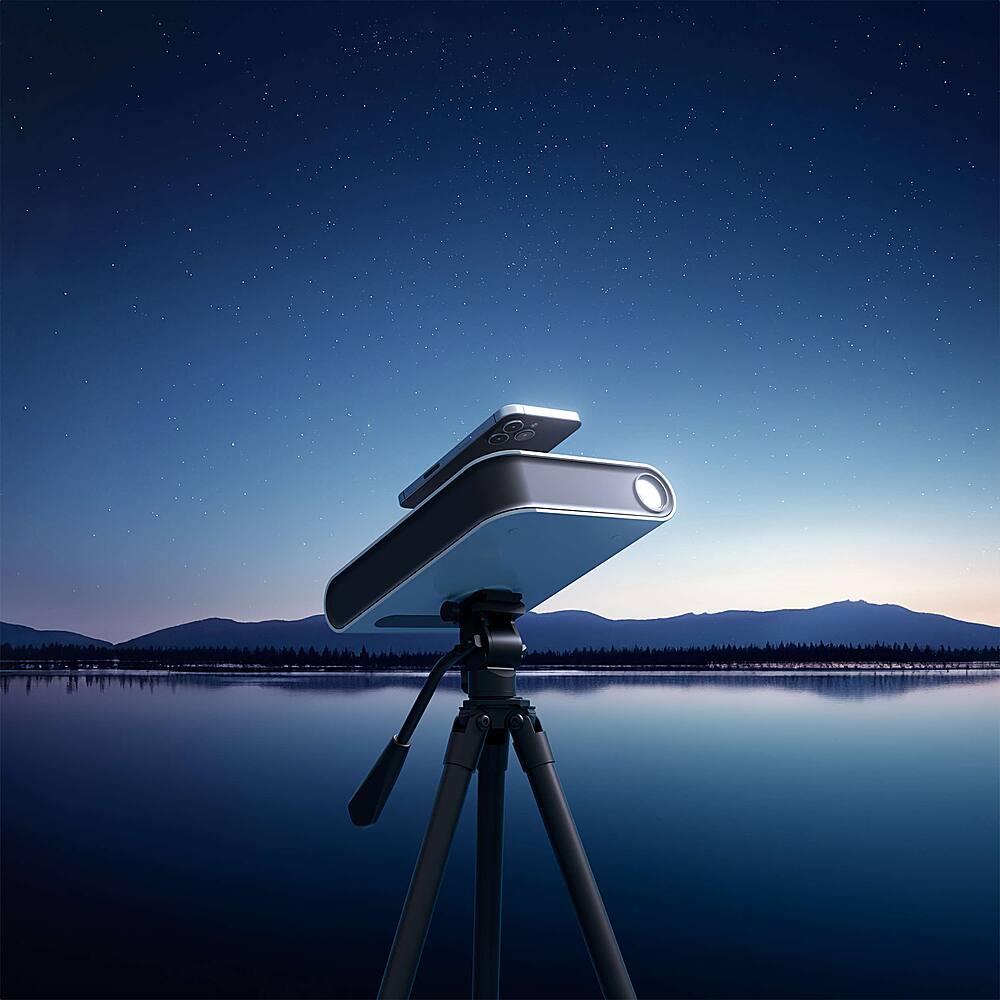Alt View 19. Vaonis - Vaonis Hestia Smartphone-Based Telescope with Full-Size Tripod and Solar Filter - Black.