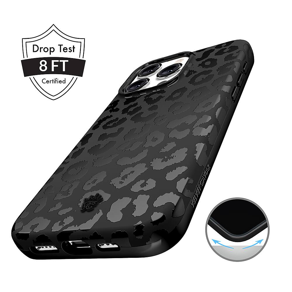 Alt View 1. Velvet Caviar - MagSafe iPhone 15 Pro Case - Black Leopard.