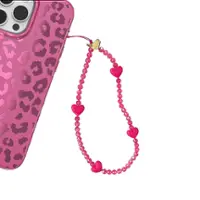 VELVET CAVIAR - Phone Charm - Hot Pink Heart - Angle_Zoom
