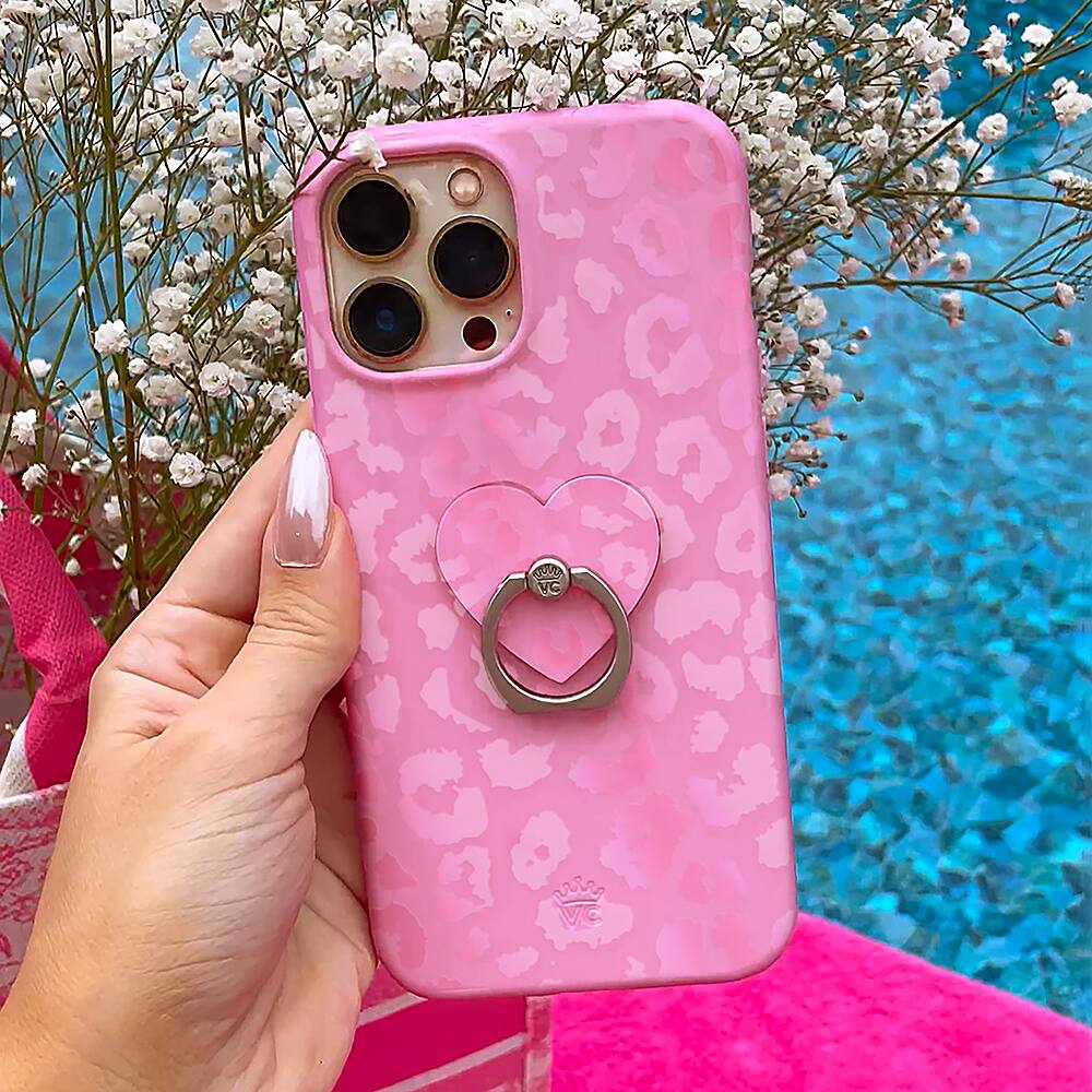 Alt View 14. Velvet Caviar - MagSafe iPhone 15 Pro Case - Hot Pink Leopard.