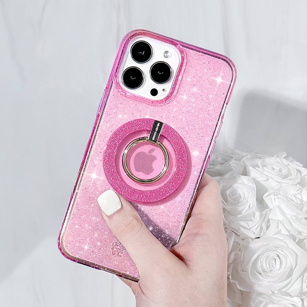 Alt View 14. Velvet Caviar - MagSafe iPhone 15 Pro Case - Pink Stardust Glitter.