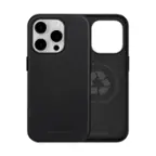 Front. dbramante1928 - Roskilde Magsafe Leather Case for Apple iPhone 15 Pro Max - Black.