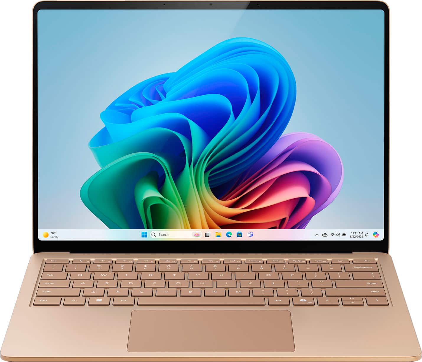 Microsoft - Surface Laptop - Copilot+ PC - 13.8" Touchscreen - Snapdragon X Elite 2024 - 16GB Memory - 512GB Storage (7th Ed) - Dune - Front_Zoom