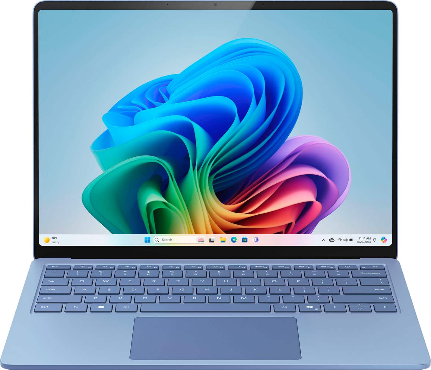 Microsoft - Surface Laptop - Copilot+ PC - 13.8" Touchscreen - Snapdragon X Elite 2024 - 16GB Memory - 1TB Storage (7th Ed) - Sapphire - Front_Zoom