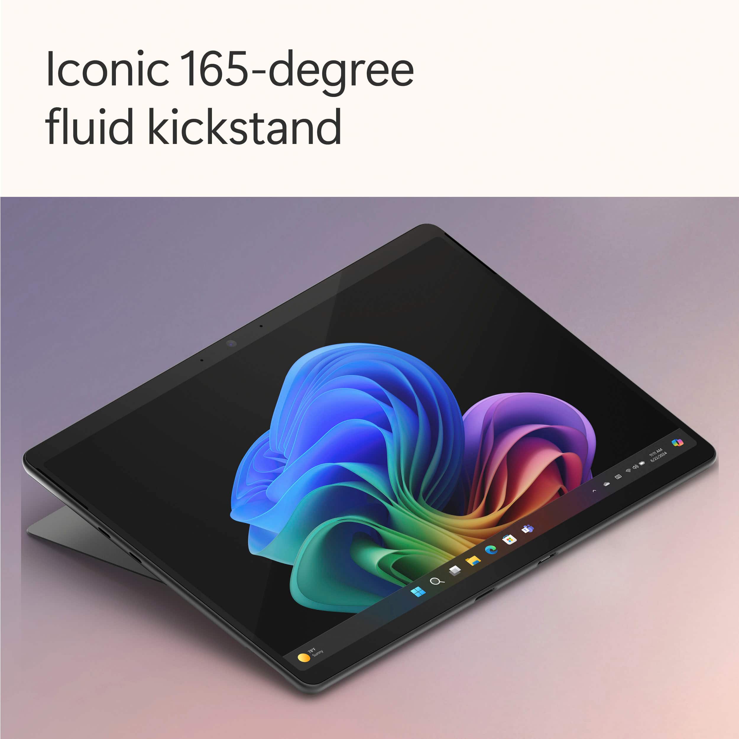 Iconic 165-degree fluid kickstand
