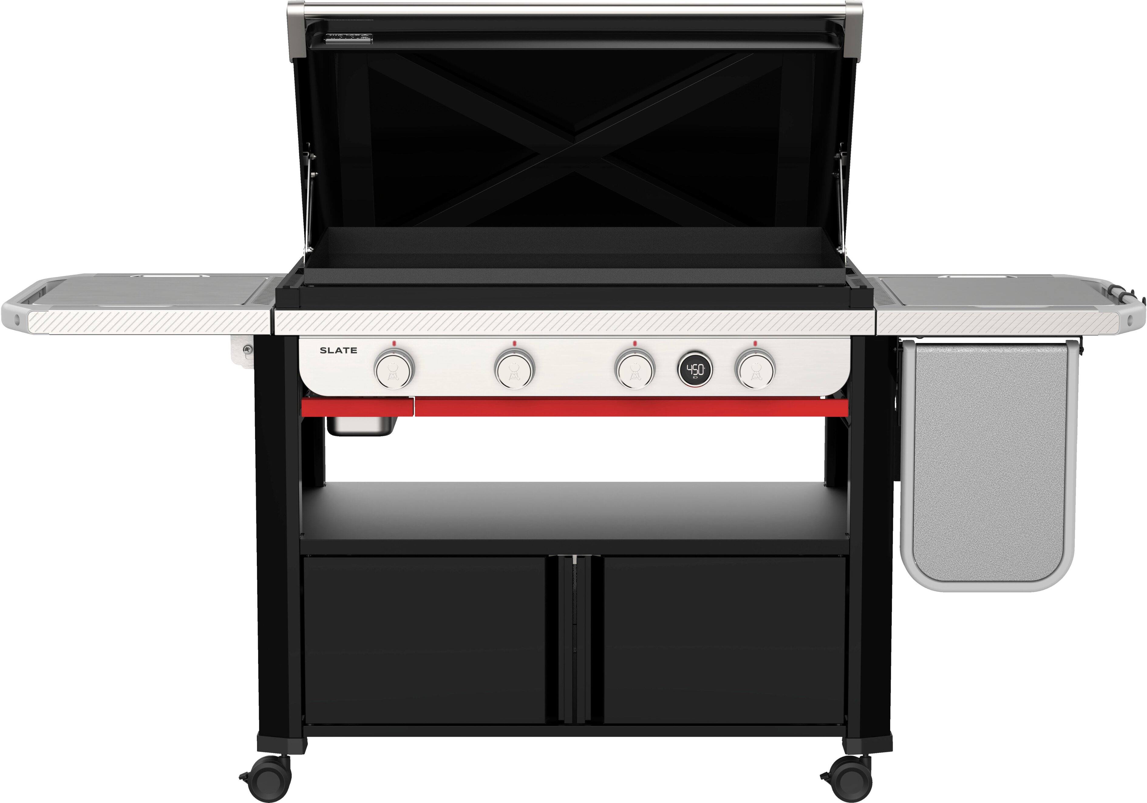 Left. Weber - Slate 36" Rust-Risitant Griddle - Black.