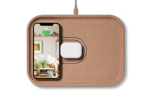 Courant MAG:3 Linen 2-in-1 Magnetic Charging Tray - Camel - Front_Zoom