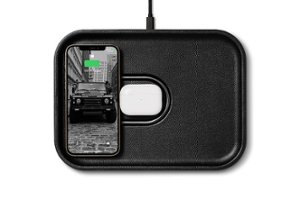 Courant MAG:3 Leather 2-in-1 Magnetic Charging Tray - Black - Front_Zoom