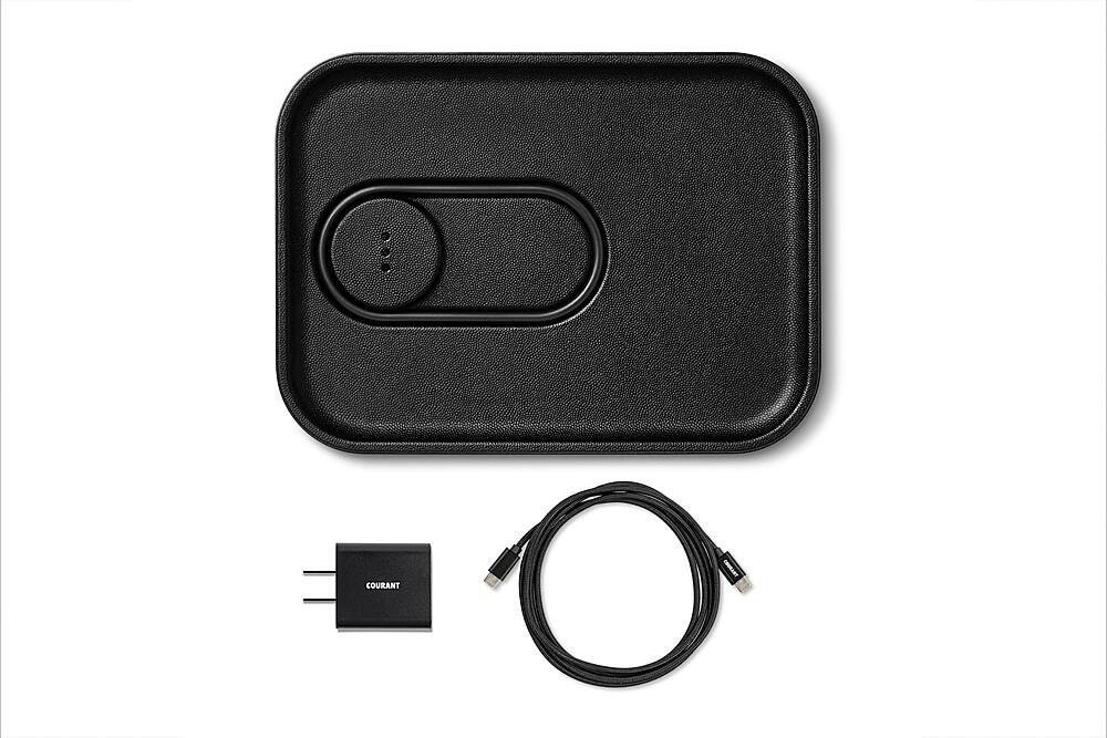 Alt View 14. Courant - Courant MAG:3 Leather 2-in-1 Magnetic Charging Tray - Black.