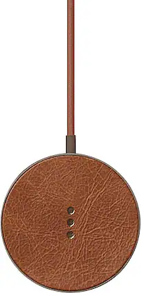 Front. Courant - Courant MAG:1 Leather Single-Device Charger - Saddle.