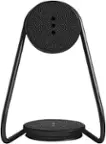 Front. Courant - Courant MAG:2 Leather 2-in-1 Magnetic Charging Stand - Black.