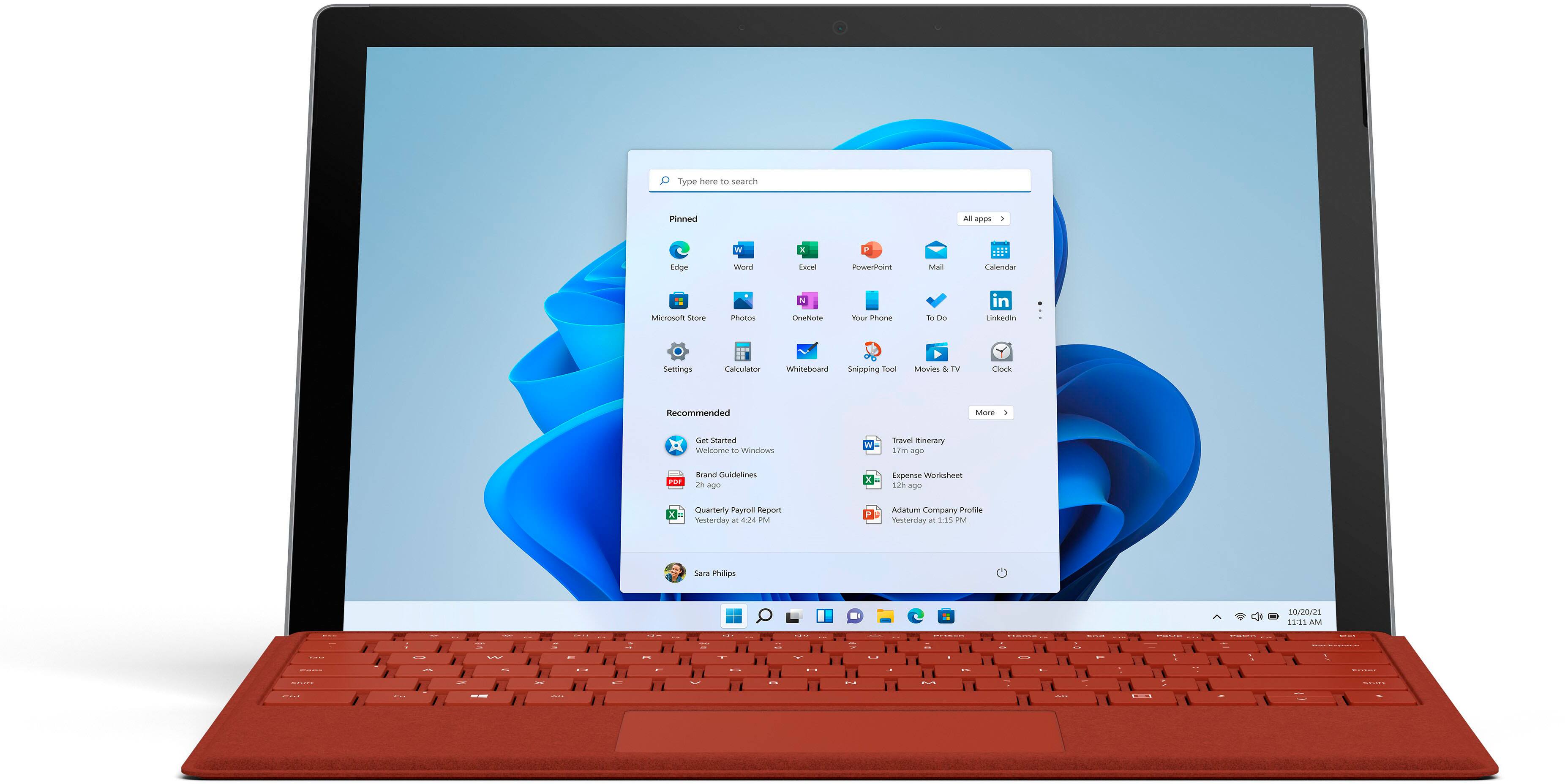 Alt View 16. Microsoft - Refurbished Surface Pro 7 - 12.3" Touch Screen - Intel Core i5 - 8GB Memory - 256GB SSD with Black Type Cover - Platinum.