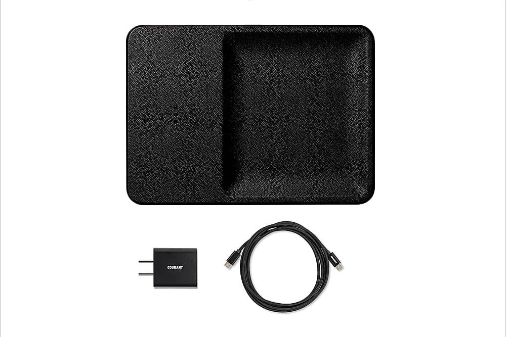 Alt View 14. Courant - Courant CATCH:3 Leather Single-Device Charging Tray - Black.