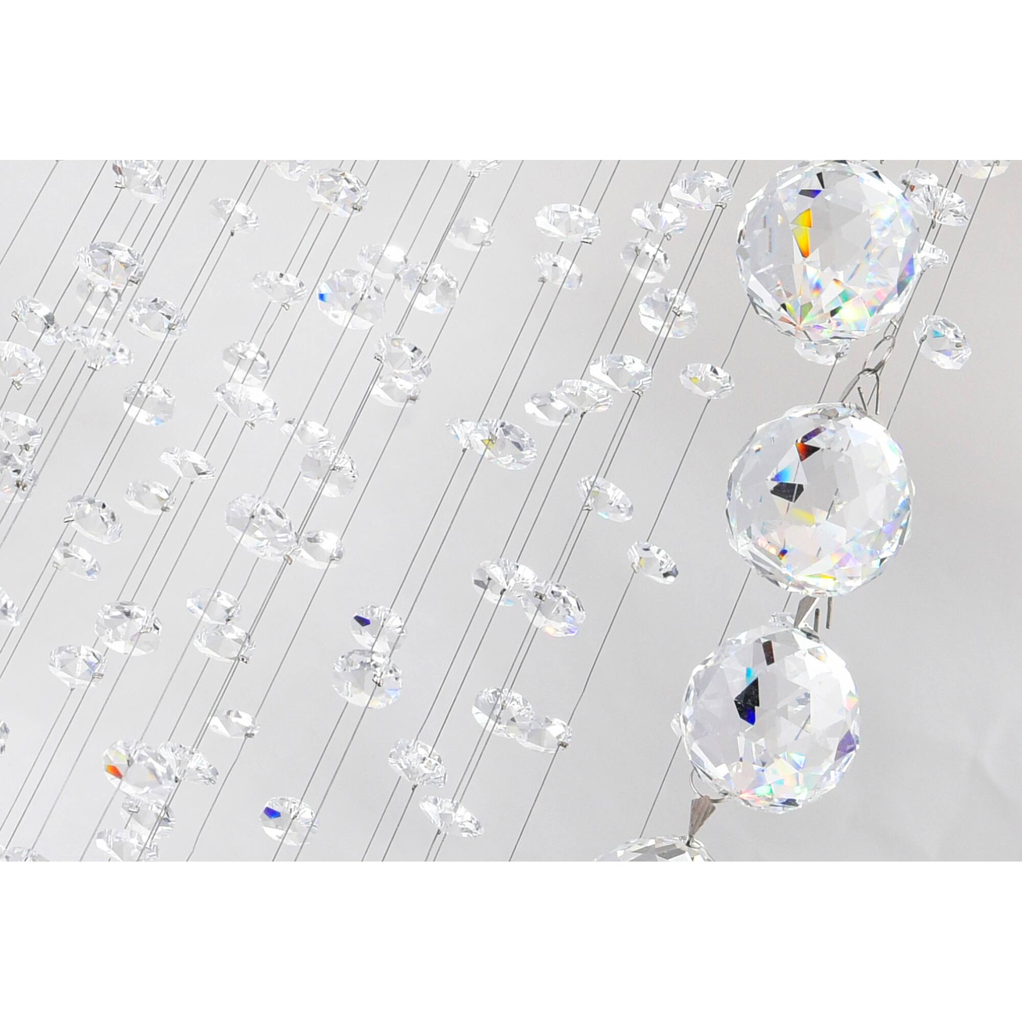 Left. CWI Lighting - Spiral 8 Light Flush Mount With Chrome Finish - Chrome.