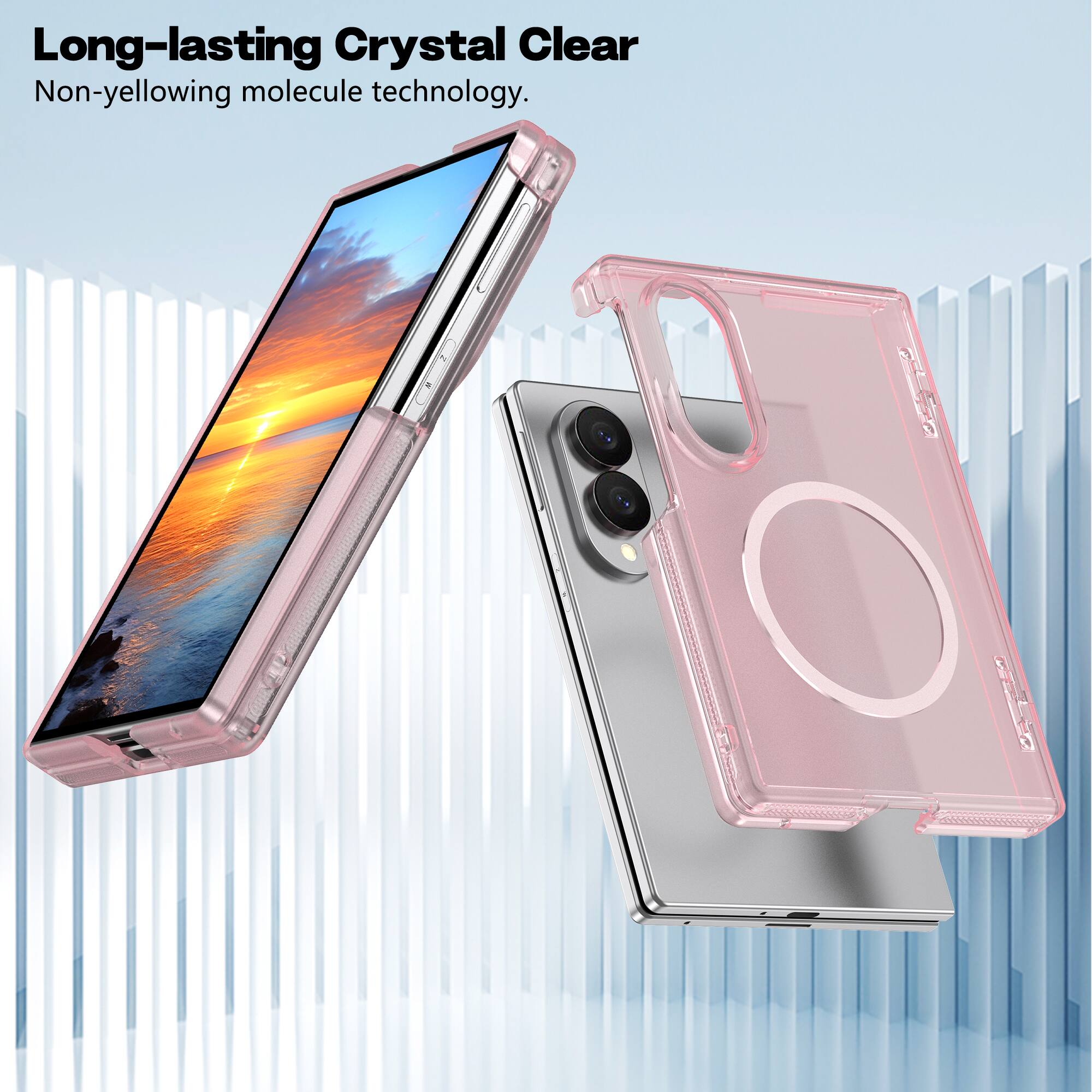 Long-lasting Crystal Clear  
Non-yellowing molecule technology.