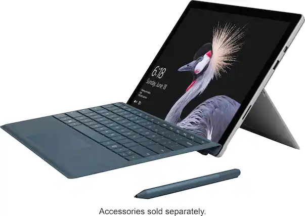 Front. Microsoft - Refurbished Surface Pro – 12.3” Touch-Screen – Intel Core i7 – 16GB Memory - 512GB Solid State Drive (Fifth Generation) - Silver.