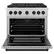 Angle. ZLINE - 36 in. 5.2 cu. ft. Freestanding Gas Range with Gas Oven and Matte Black Accents - Stainless Steel.